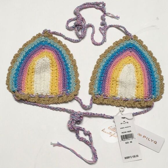 New. PILYQ Romance crochet top. Medium - Picture 5 of 7